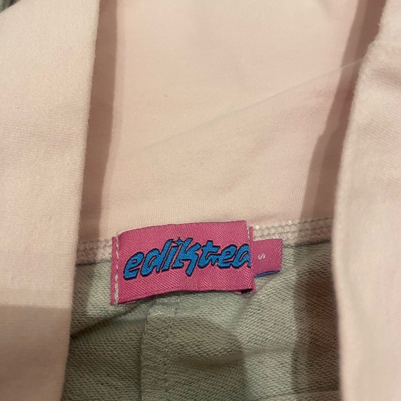 Brand new never worn edikted pink and grey fold over flared yoga pants - Picture 7 of 10